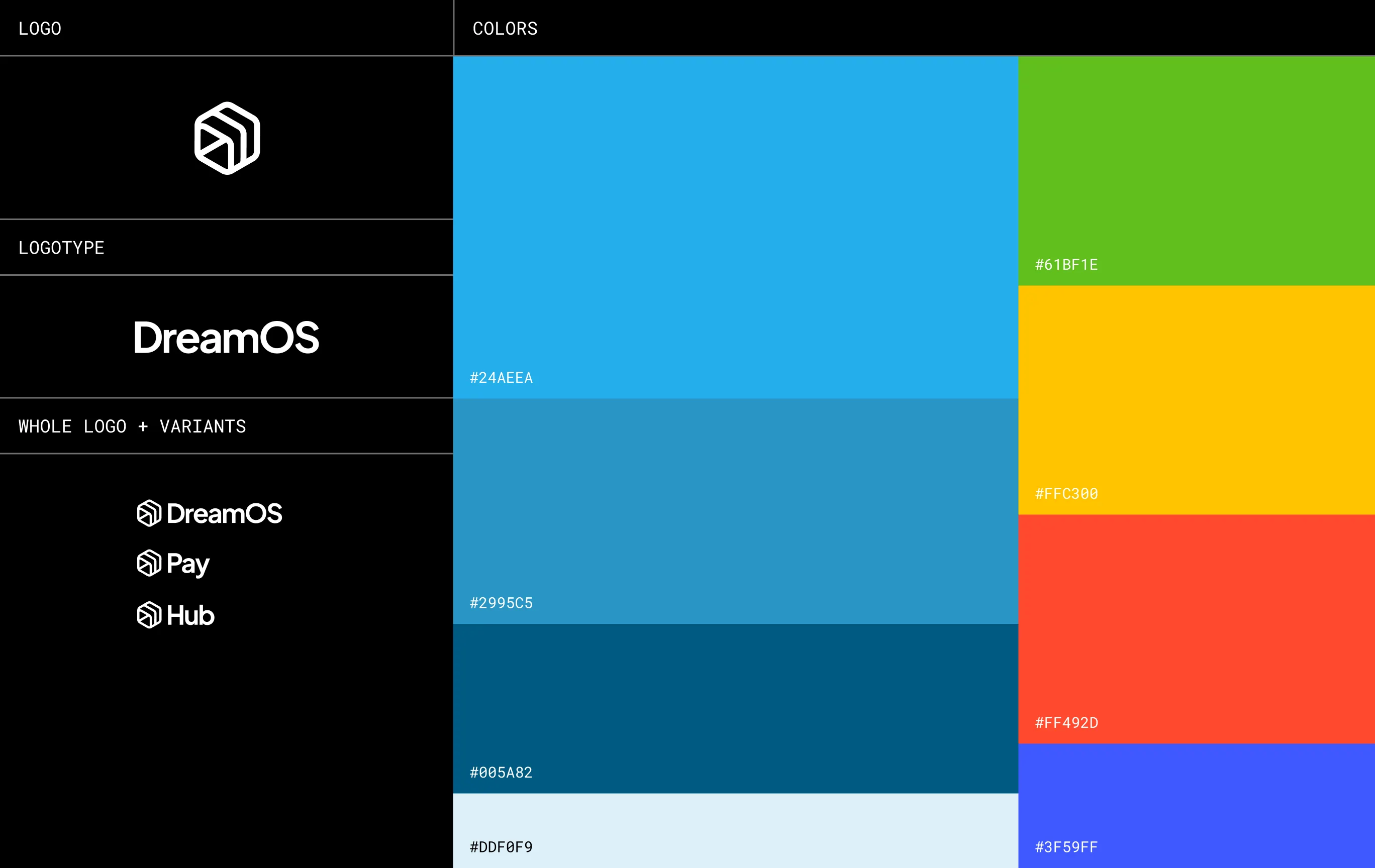 DreamOS's colors and typography.