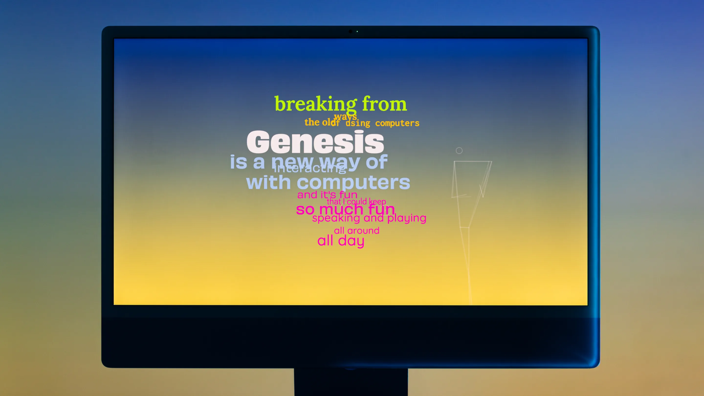 Enzo interacting with Genesis.